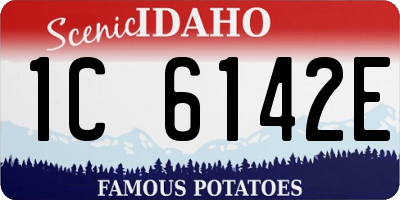 ID license plate 1C6142E