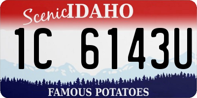 ID license plate 1C6143U
