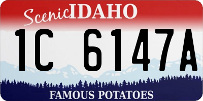 ID license plate 1C6147A
