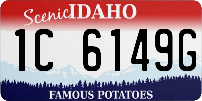 ID license plate 1C6149G