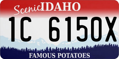 ID license plate 1C6150X