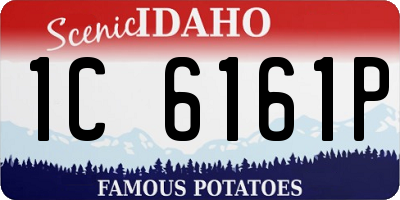 ID license plate 1C6161P