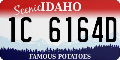 ID license plate 1C6164D