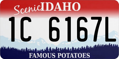ID license plate 1C6167L