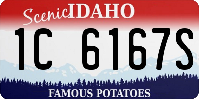 ID license plate 1C6167S
