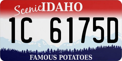 ID license plate 1C6175D
