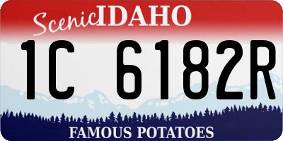 ID license plate 1C6182R