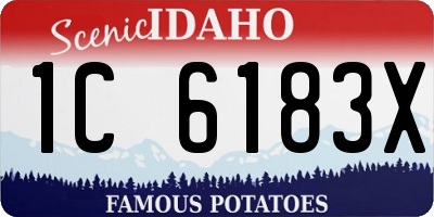 ID license plate 1C6183X