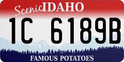 ID license plate 1C6189B