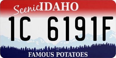ID license plate 1C6191F