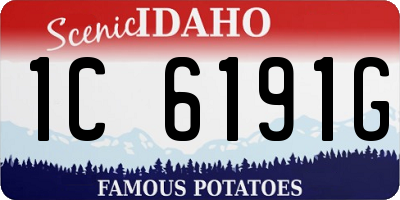 ID license plate 1C6191G