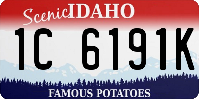 ID license plate 1C6191K