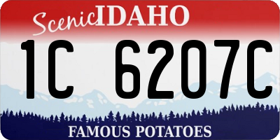 ID license plate 1C6207C