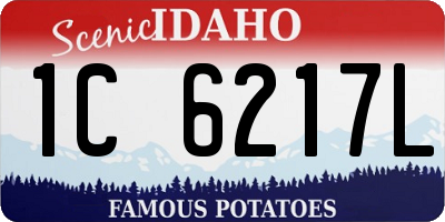 ID license plate 1C6217L
