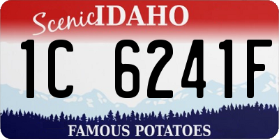ID license plate 1C6241F