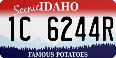 ID license plate 1C6244R