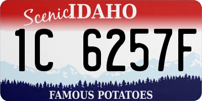 ID license plate 1C6257F