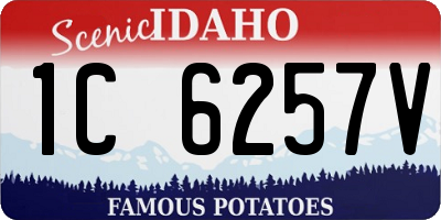 ID license plate 1C6257V