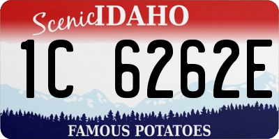 ID license plate 1C6262E