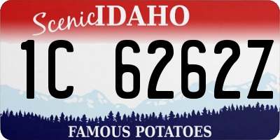 ID license plate 1C6262Z