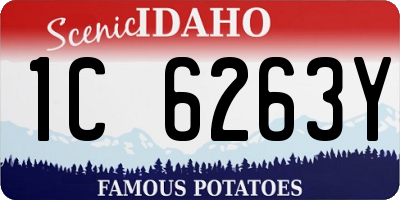 ID license plate 1C6263Y