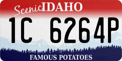 ID license plate 1C6264P