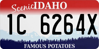 ID license plate 1C6264X