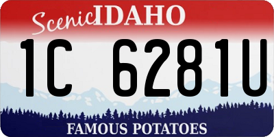 ID license plate 1C6281U