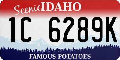 ID license plate 1C6289K