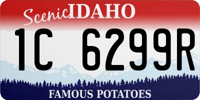 ID license plate 1C6299R