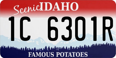 ID license plate 1C6301R