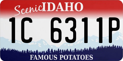 ID license plate 1C6311P