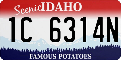 ID license plate 1C6314N