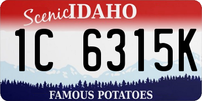 ID license plate 1C6315K