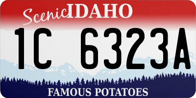 ID license plate 1C6323A