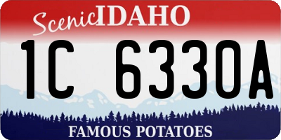 ID license plate 1C6330A