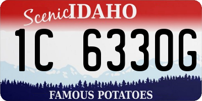ID license plate 1C6330G