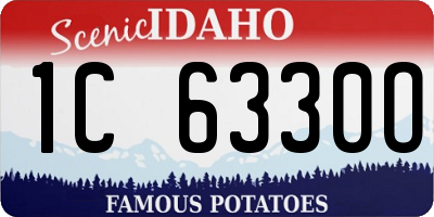 ID license plate 1C6330O