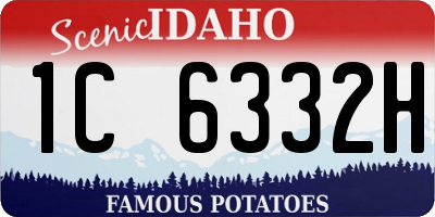 ID license plate 1C6332H