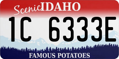 ID license plate 1C6333E