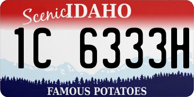 ID license plate 1C6333H