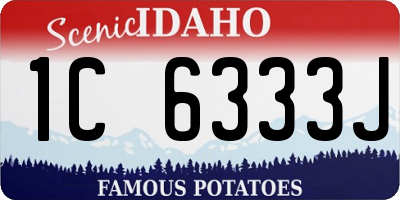 ID license plate 1C6333J