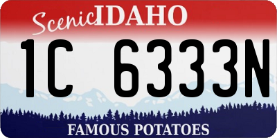 ID license plate 1C6333N