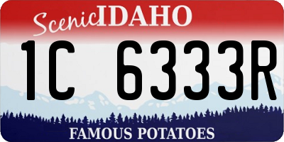 ID license plate 1C6333R