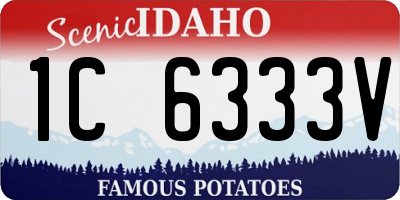 ID license plate 1C6333V