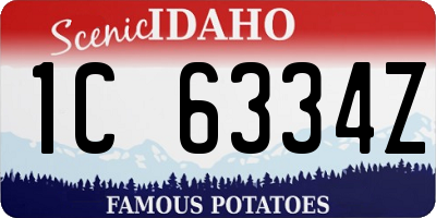 ID license plate 1C6334Z