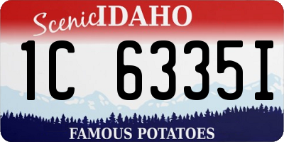 ID license plate 1C6335I