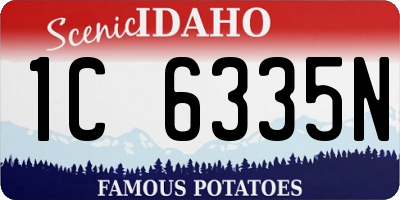 ID license plate 1C6335N