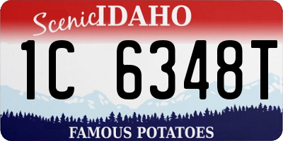 ID license plate 1C6348T