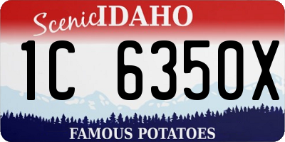 ID license plate 1C6350X